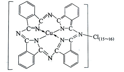 酞菁顏料綠7分子結構圖
