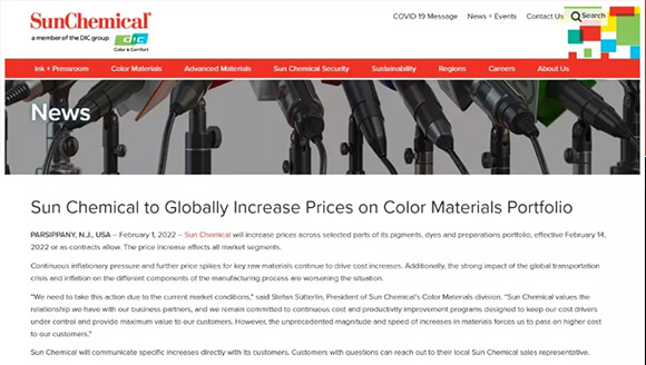巴斯夫、DIC等化工巨頭開年漲價幅度驚人,最高至8200!(圖3) DIC顏料漲價通知